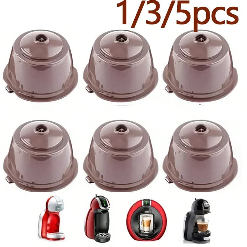 1/3/5/10 tk korduvkasutatavad kohvikapslite filtritopsid Nescafe Dolce Gusto jaoks, täidetavad kohvikapslid, ühilduv komplekt