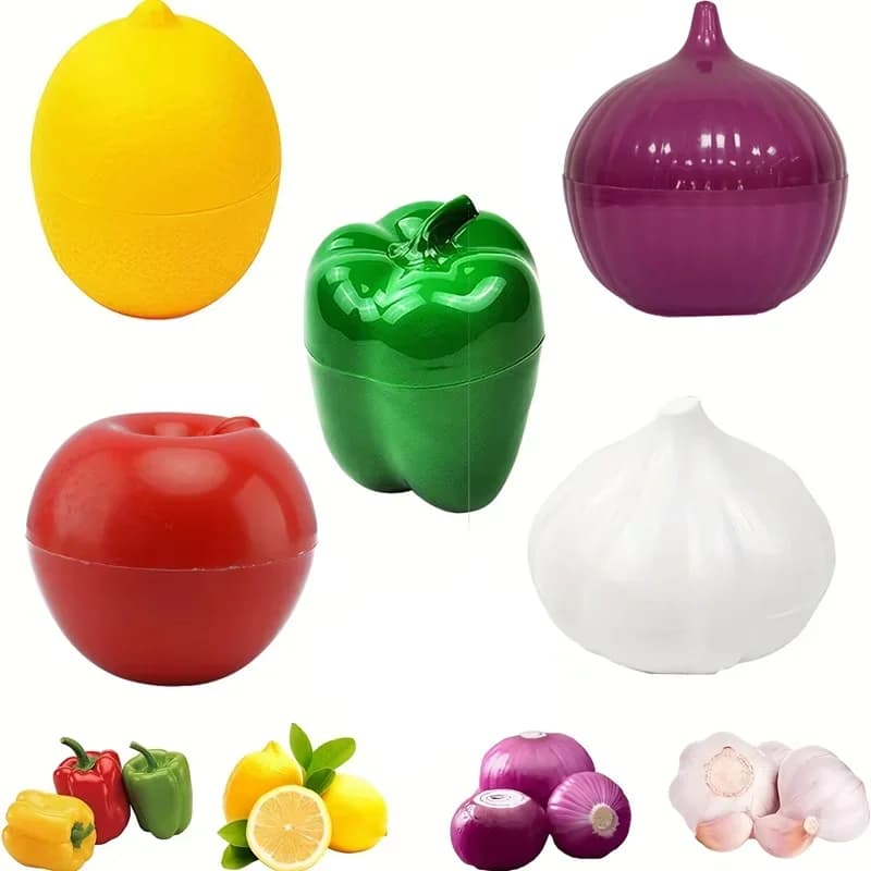 Toidukarbi plastikust suletud loominguline organiseerija, krõpsuhoidik, köögiviljatarvikud sibula, küüslaugu, rohelise paprika värske hoiustamiseks köögitööriist