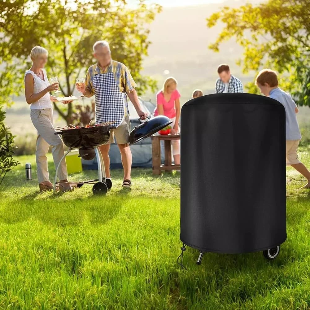 Raweao veekeetja BBQ-kate Weberile, veekindel grillkate, ümmargune BBQ välitingimuste vihmakaitsekate, Oxfordi kate, 57Cm