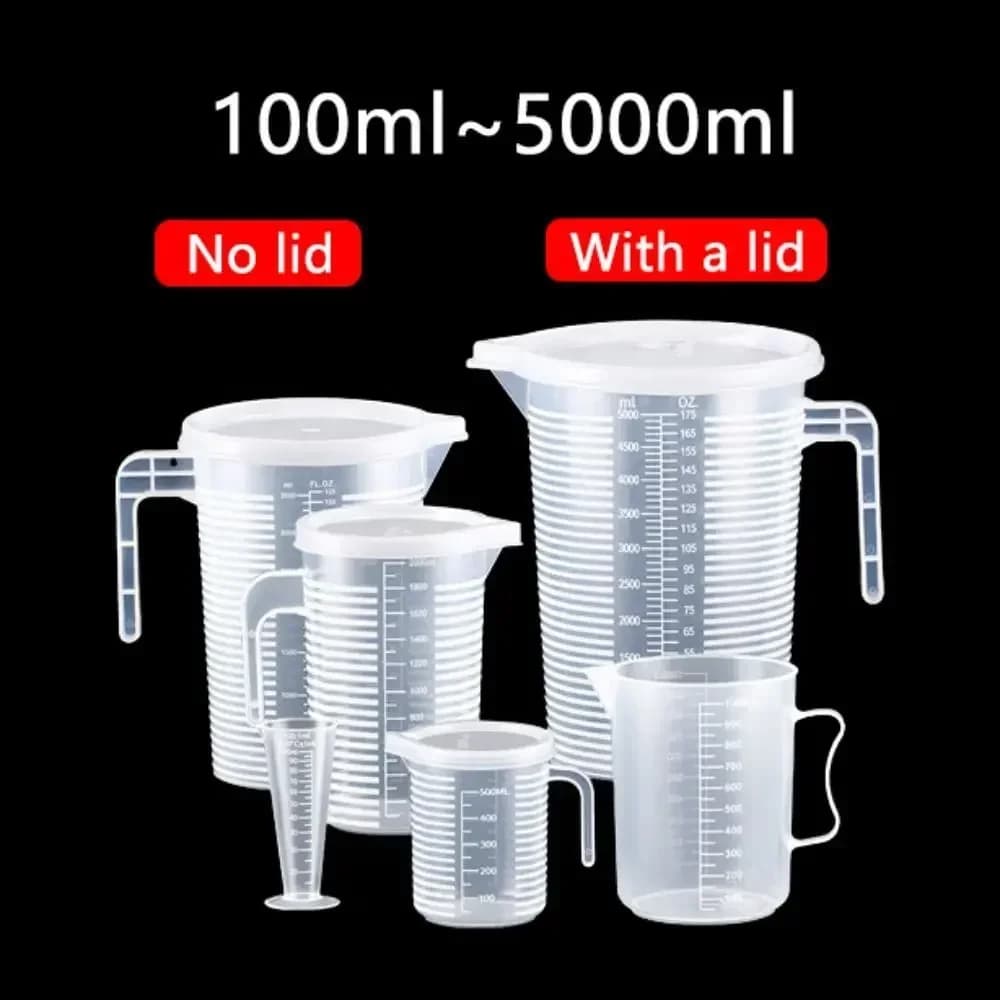 Mõõtekann kööki, toidukvaliteediga plastik, skaalaga, 100–5000 ml